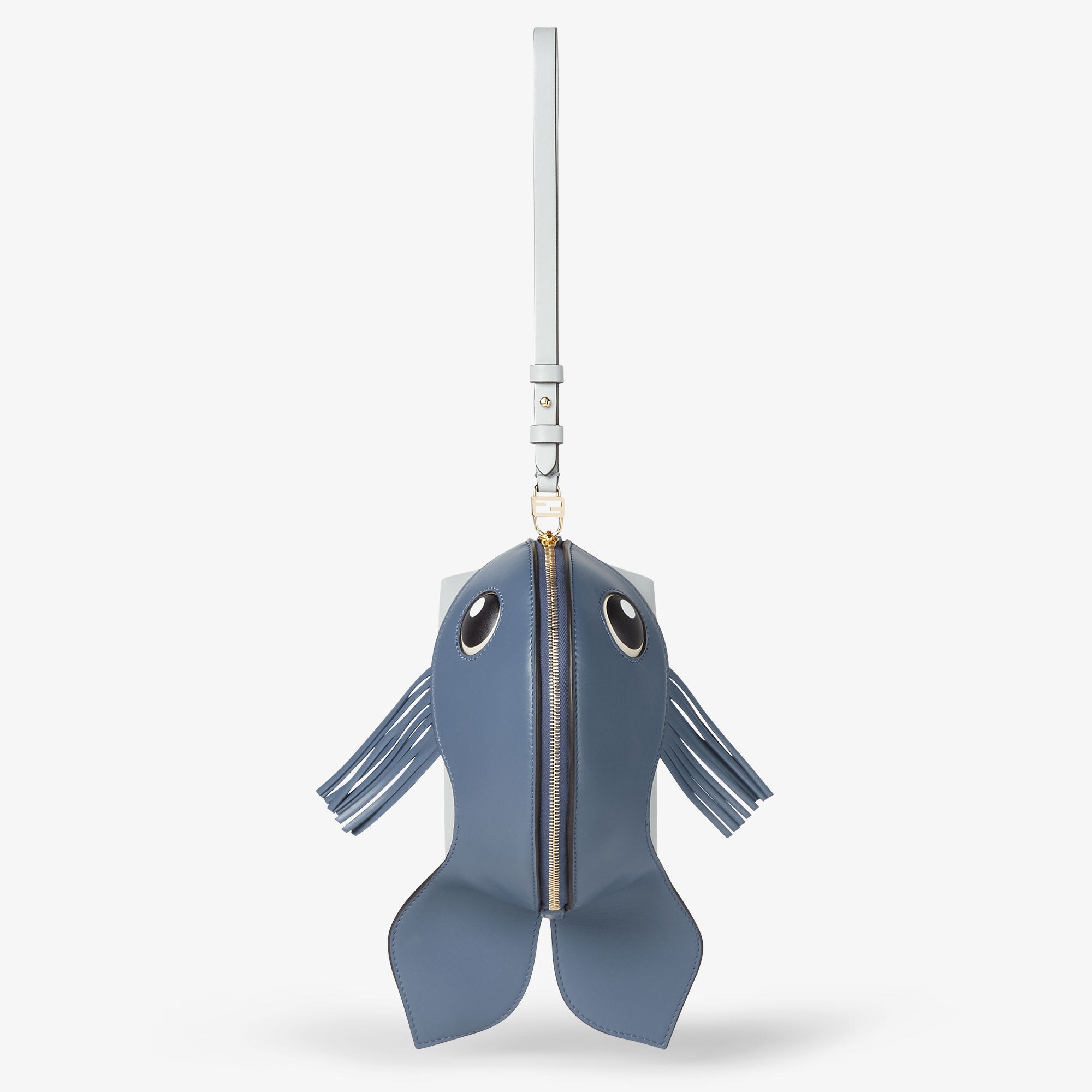 【FENDI】 魚の形のポーチ クラッチ 魚の形のポーチ レザー ブルー | Fendi