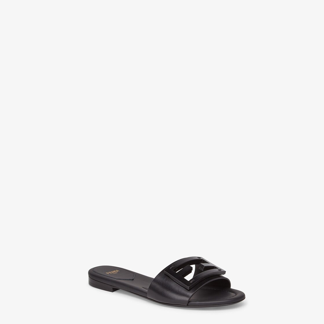 Fendi black and white hot sale slides