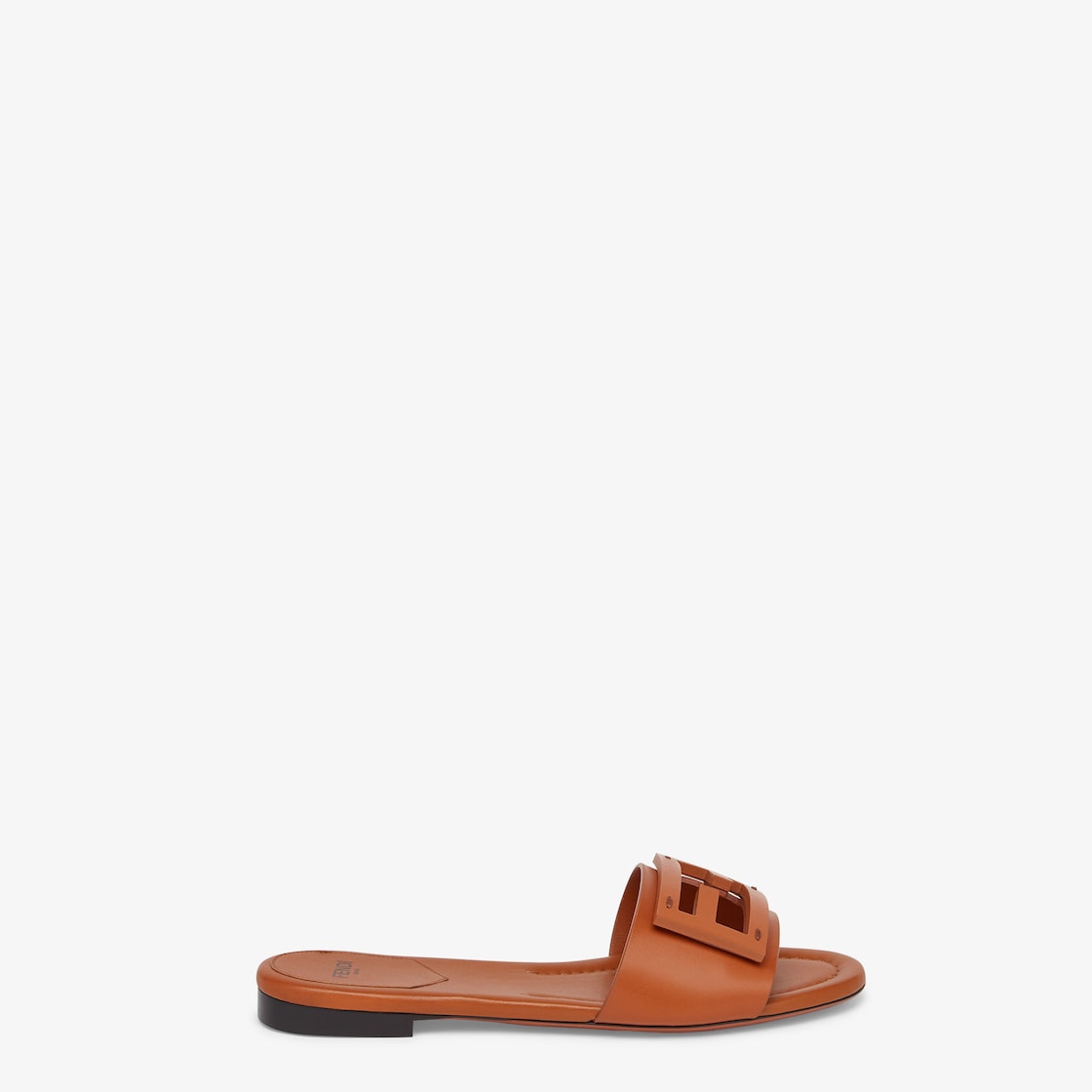 Baguette Brown leather slides Fendi