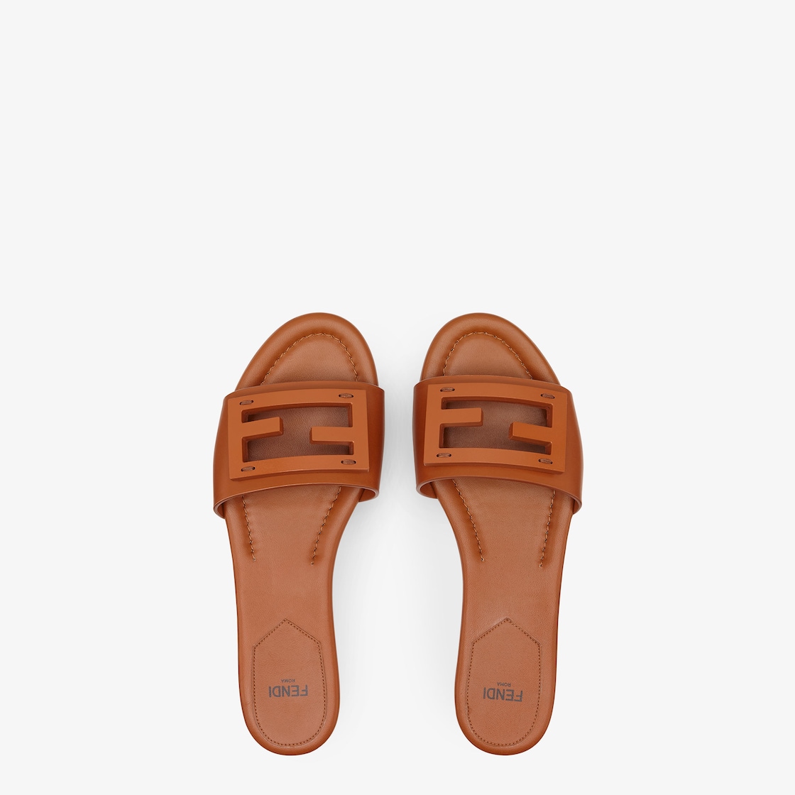 Baguette Brown leather slides Brown - Image 4/4