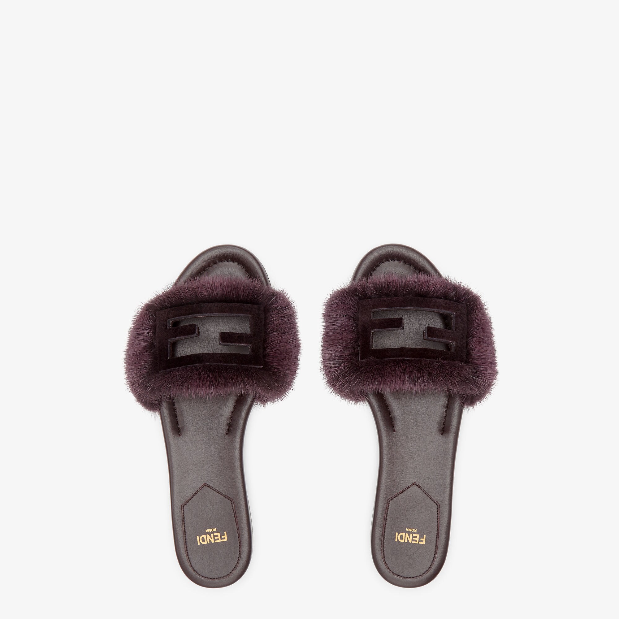 【関税込み】fendi BAGUETTE' SLIDES Fendi Baguette FF Leather Buckle Flat Slide Sandals | Neiman