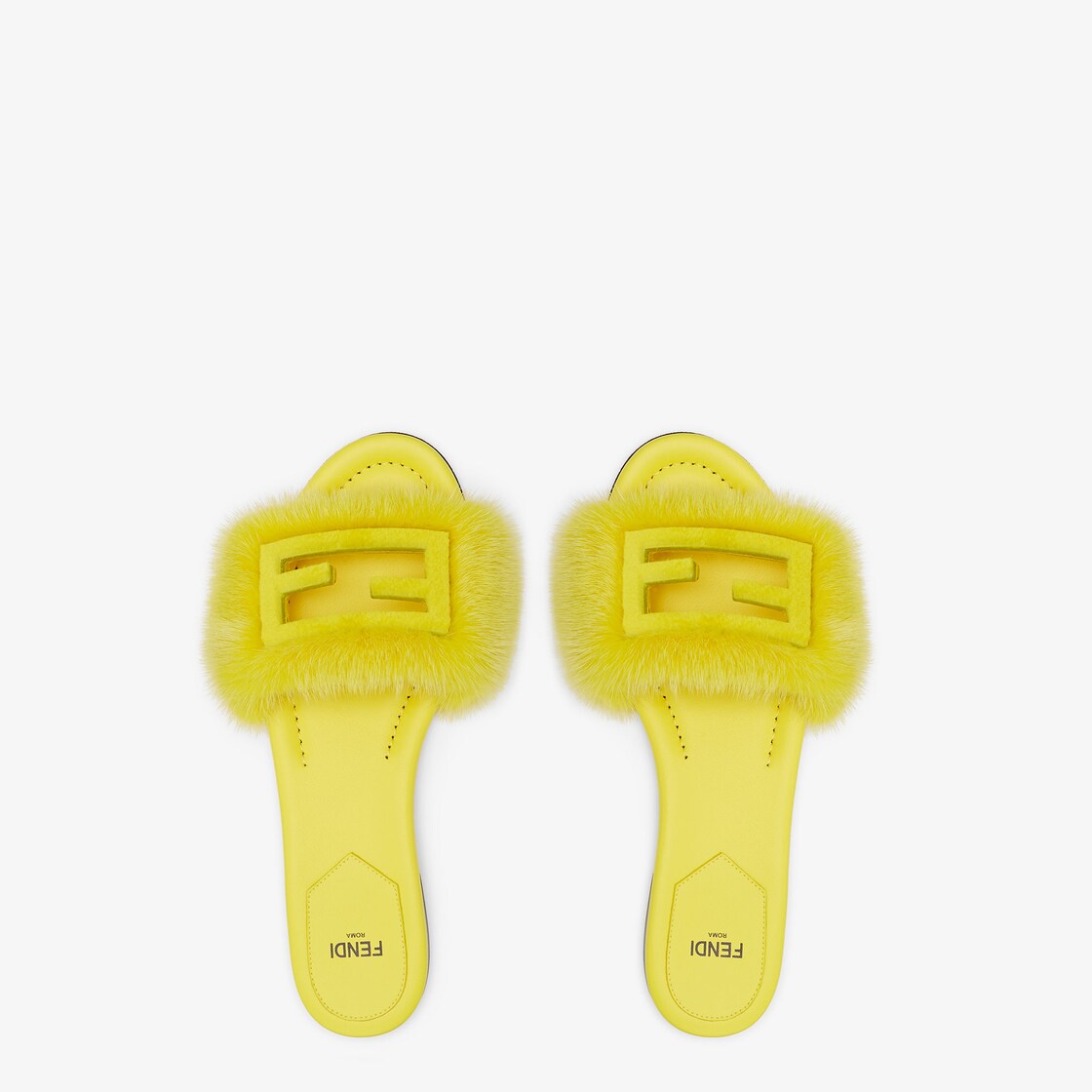 Fendi cheap fur slides