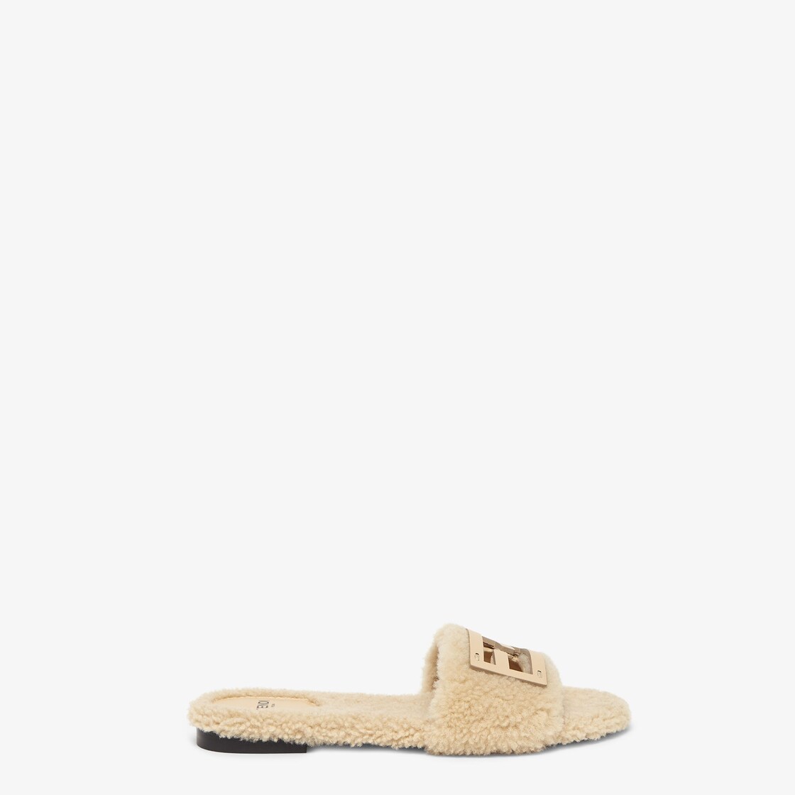 Baguette - Beige sheepskin slides | Fendi