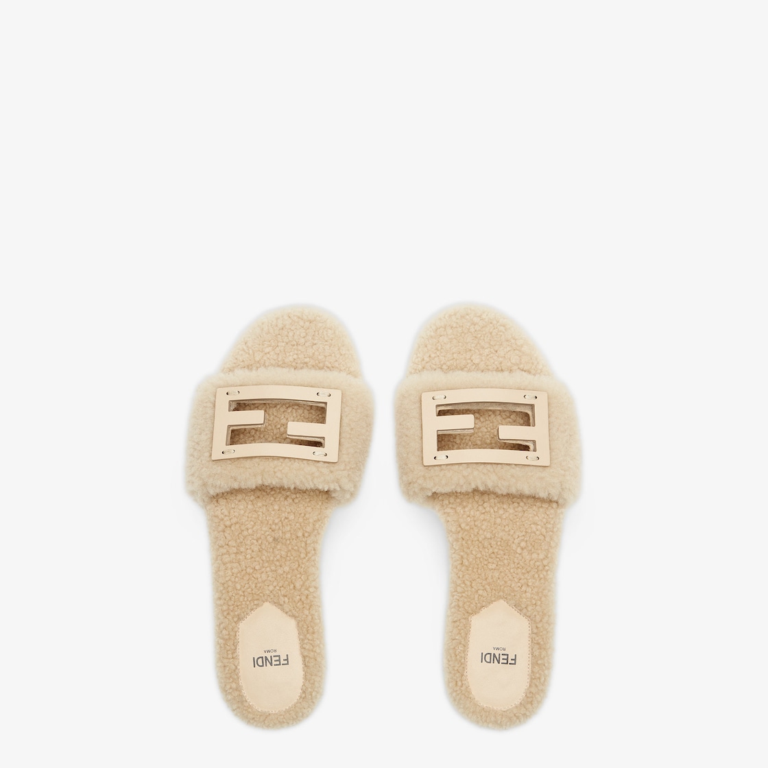 Fendi fur slide sandals online