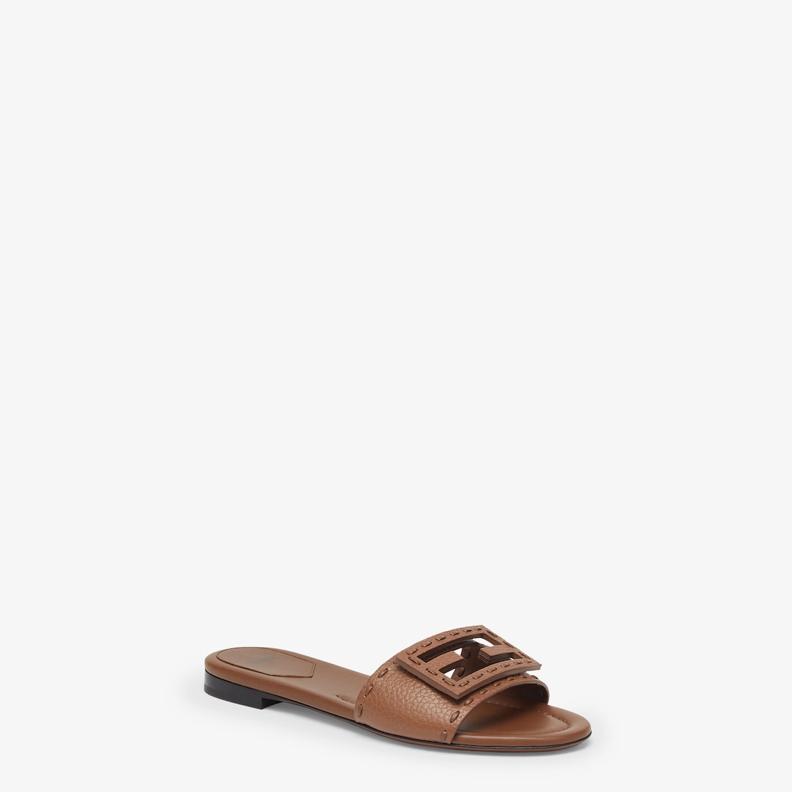 Baguette Brown leather slides Brown - Image 2/4