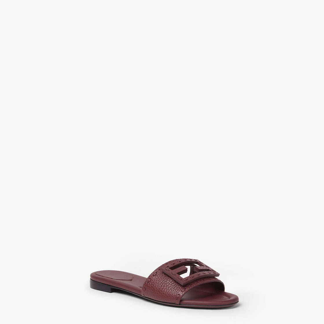 Baguette Burgundy leather slides Red - Image 2/4