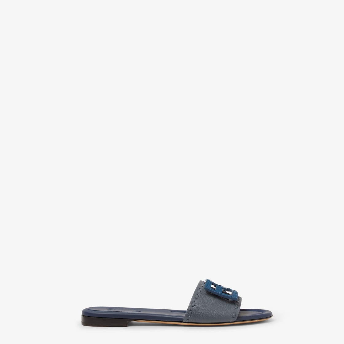Baguette Mercury blue leather slides Light blue - Image 1/4