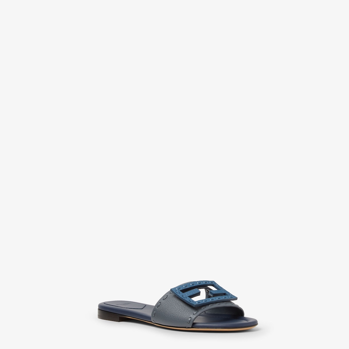 Baguette Mercury blue leather slides Light blue - Image 2/4