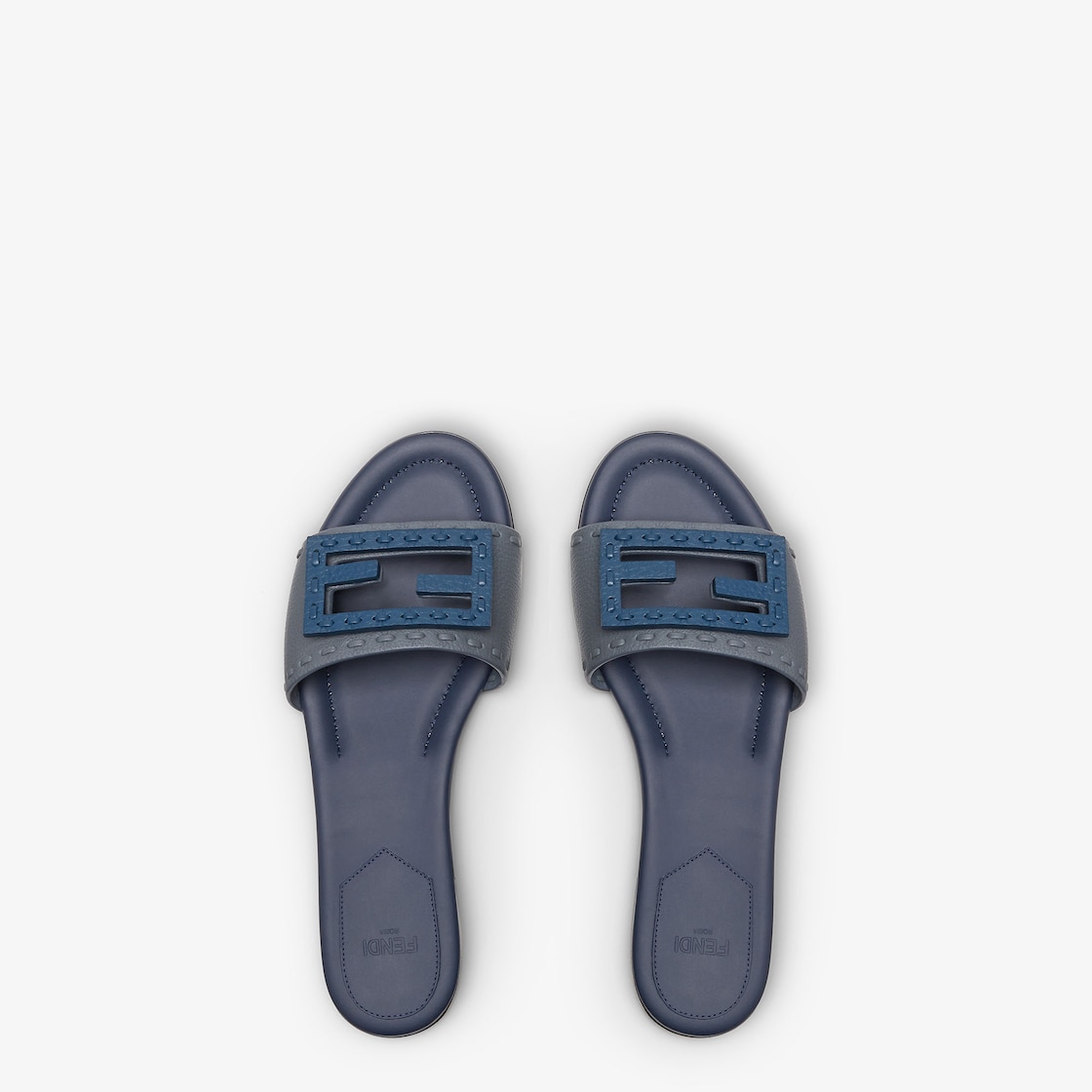 Baguette Mercury blue leather slides Light blue - Image 4/4