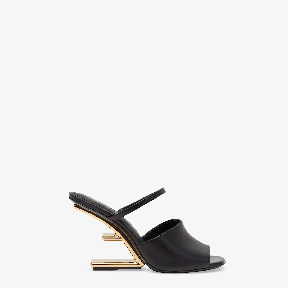 Fendi First - Black high-heeled sandals | Fendi