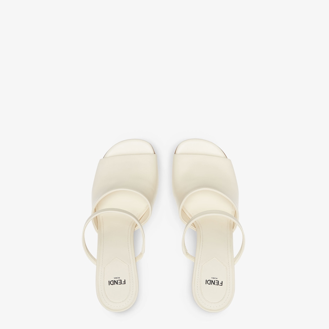 White fendi online slides