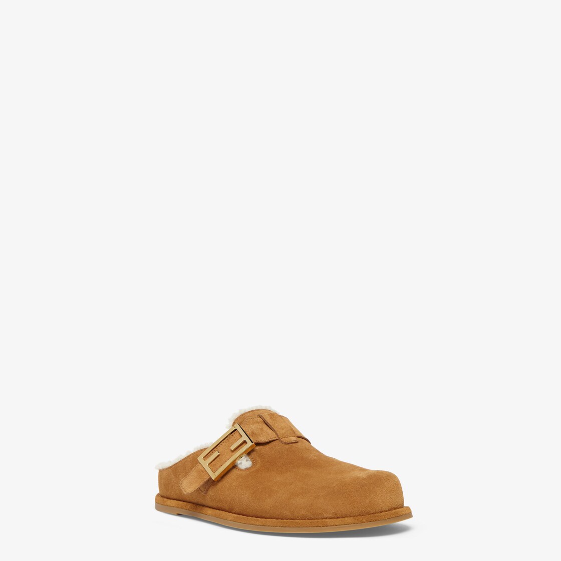 Fendi Feel Beige suede sabots Beige - Image 2/4