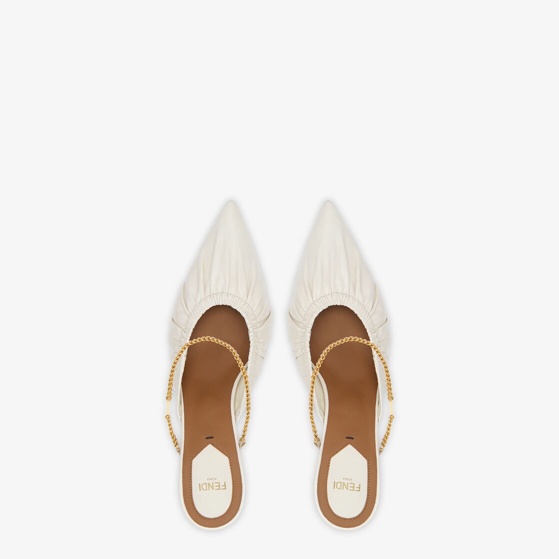 Fendi white heels on sale