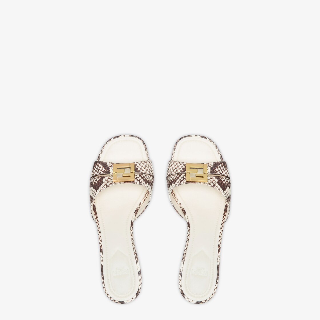 Fendi FFold Brown ayers medium-heeled sandals Multicolour - Image 4/5