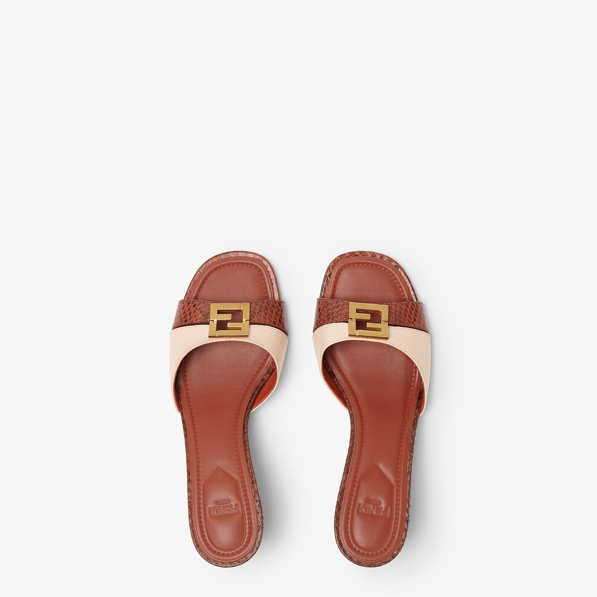 シューズ・サンダルその他 FENDI Women Sandals 8X8710AHGHF1SZ2 BROWN Fendi FF Monogram Satin Ruched Sport Sandals | Saks Fifth Avenue