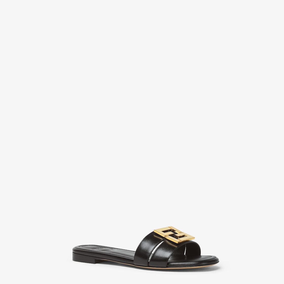 Fendi FFold Black leather sandals Fendi