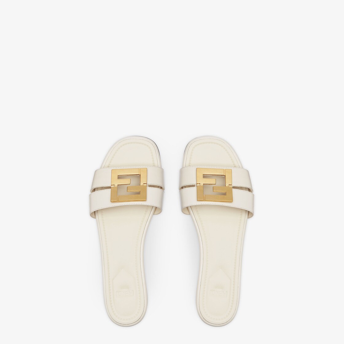 Fendi FFold White leather sandals White - Image 4/4