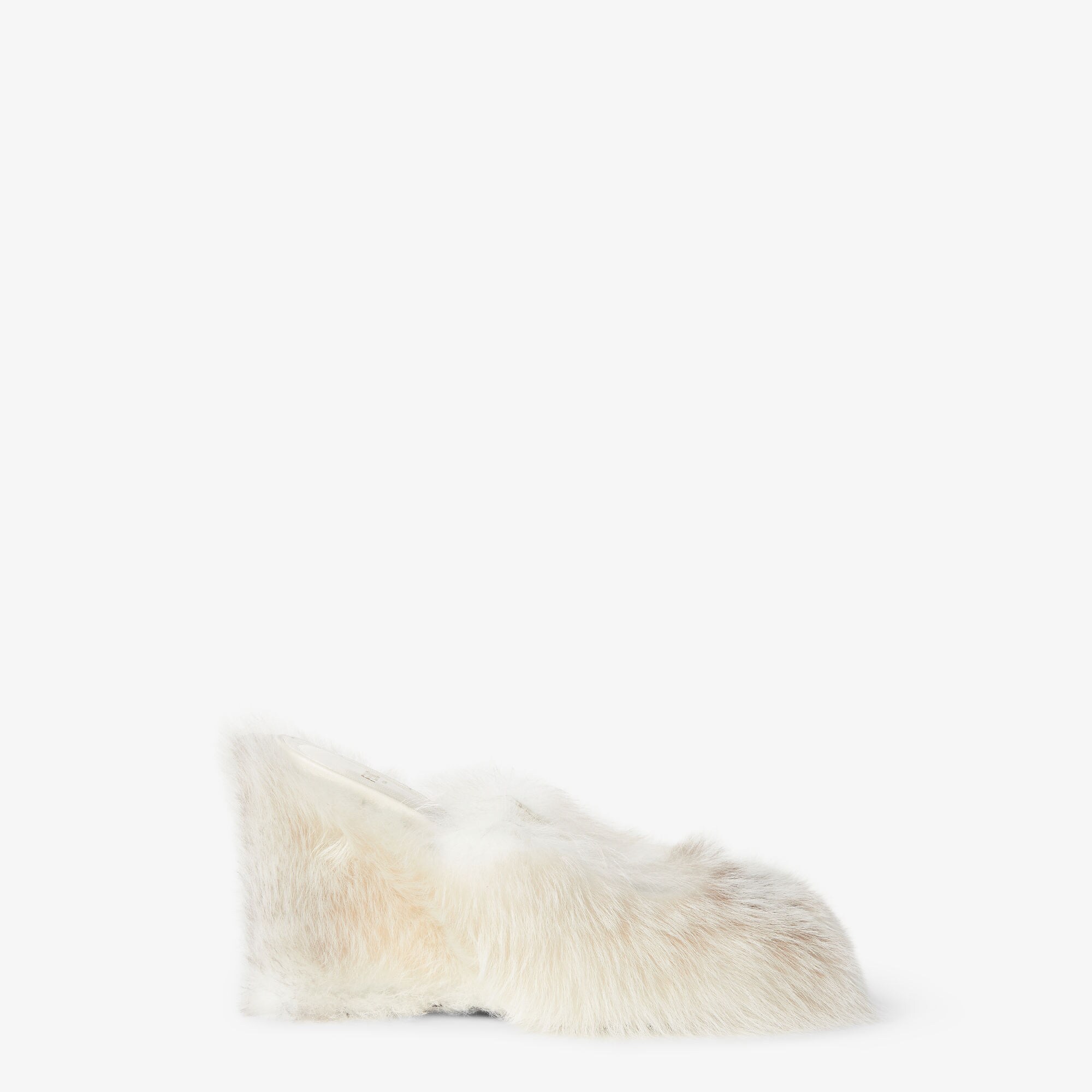 【美品】FUR DELUXE　ファーサンダル　ホワイト／ブラック　39 ss-059_c.jpg