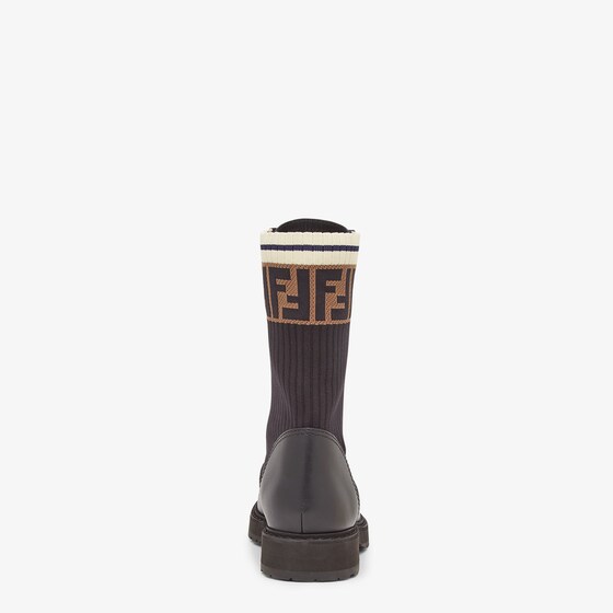Fendi Rockoko combat boots with stretch fabric inserts | Thumbnail 3