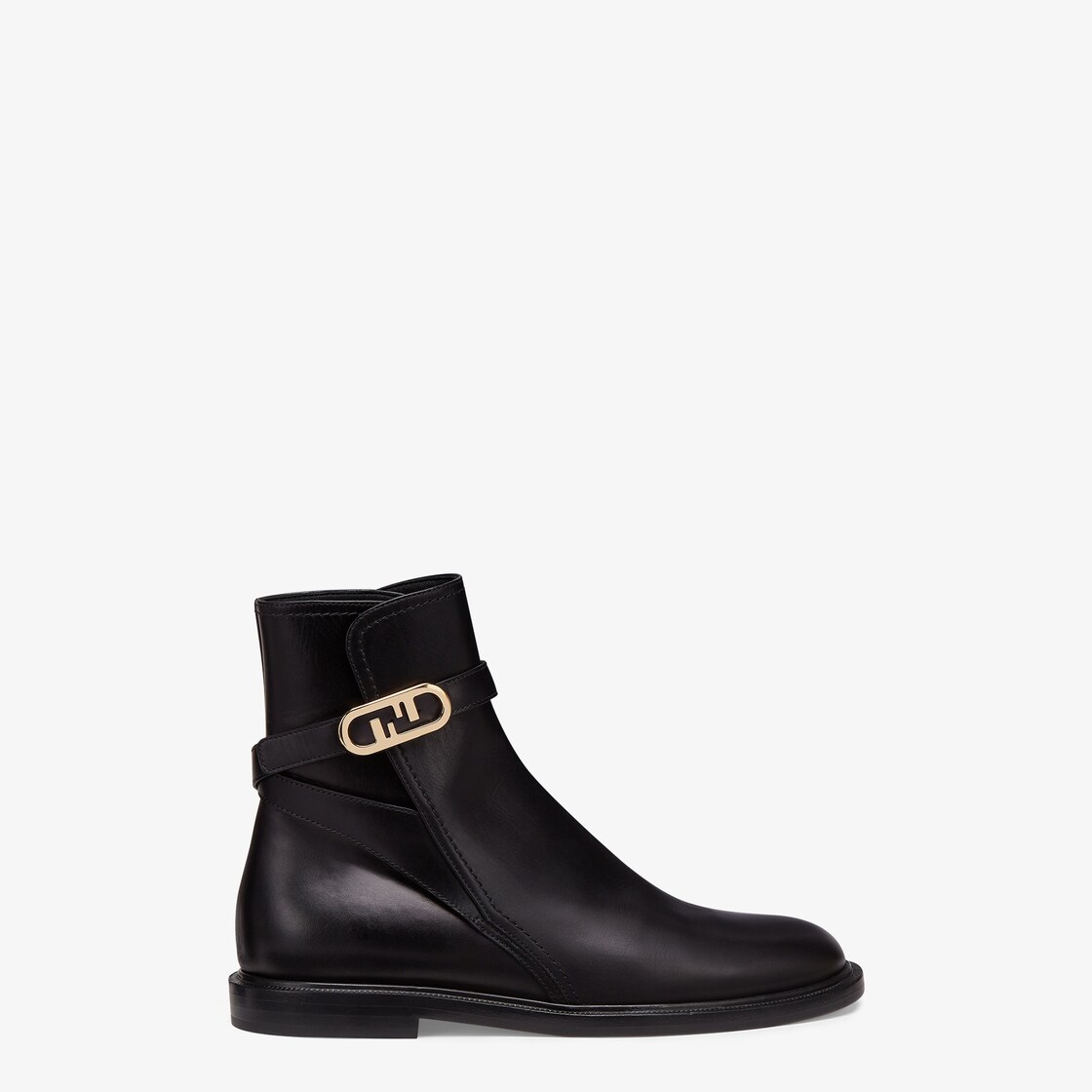 フェンディ オーロック - ブラックレザー ブーツ ローヒール | Fendi フェンディ オーロック - ブラックレザー ブーツ ローヒール | Fendi