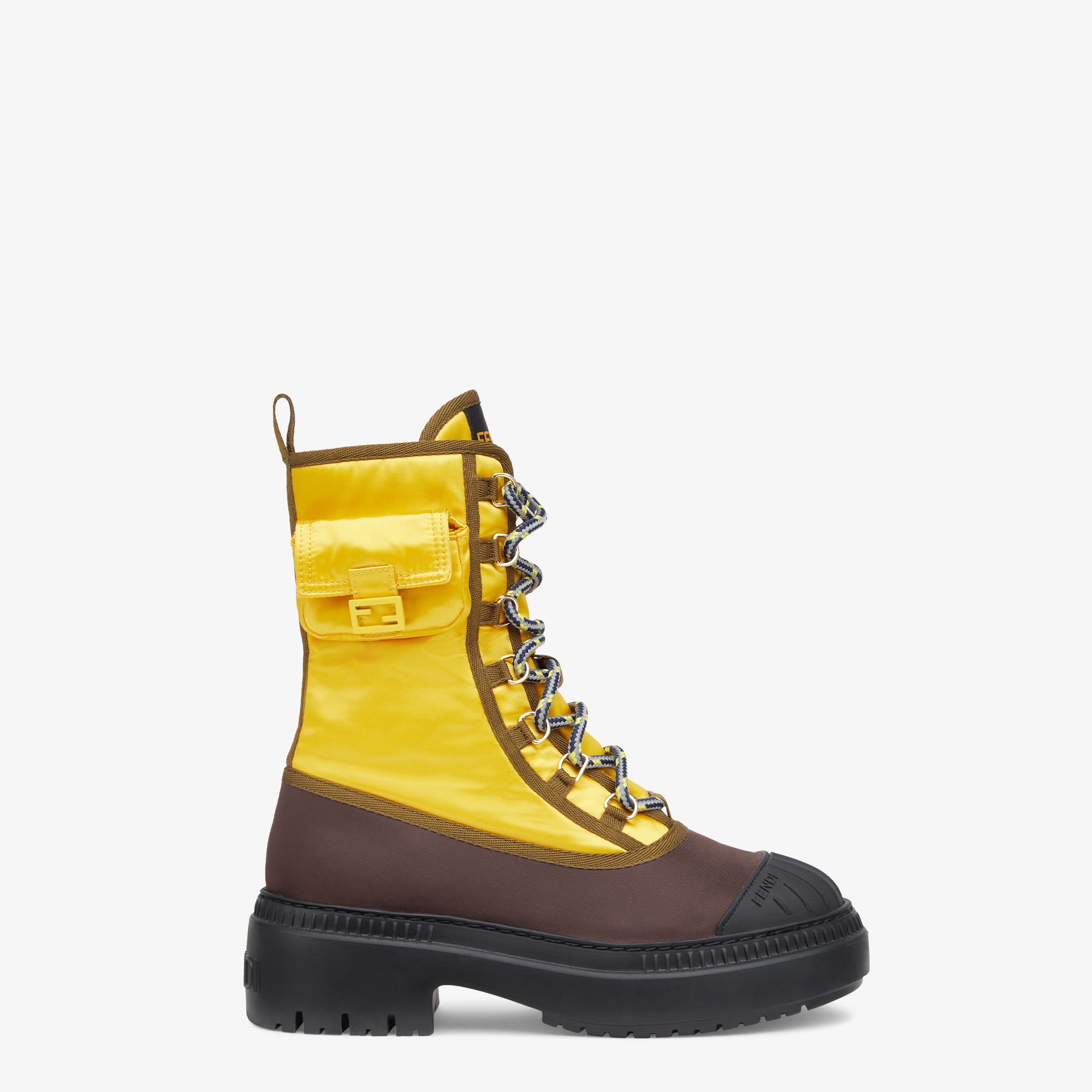 Winter Boot Fendi Yellow Boots Fendi Wool And Leather Victorian