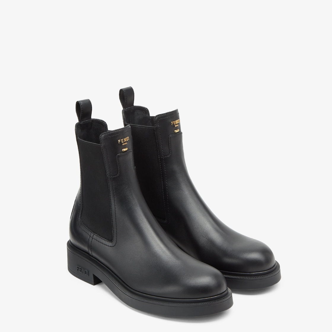 Fendi Filo Black leather biker boots Black - Image 4/4