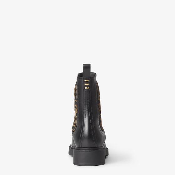Fendi Filo biker boots with round toes and elastic inserts | Thumbnail 3