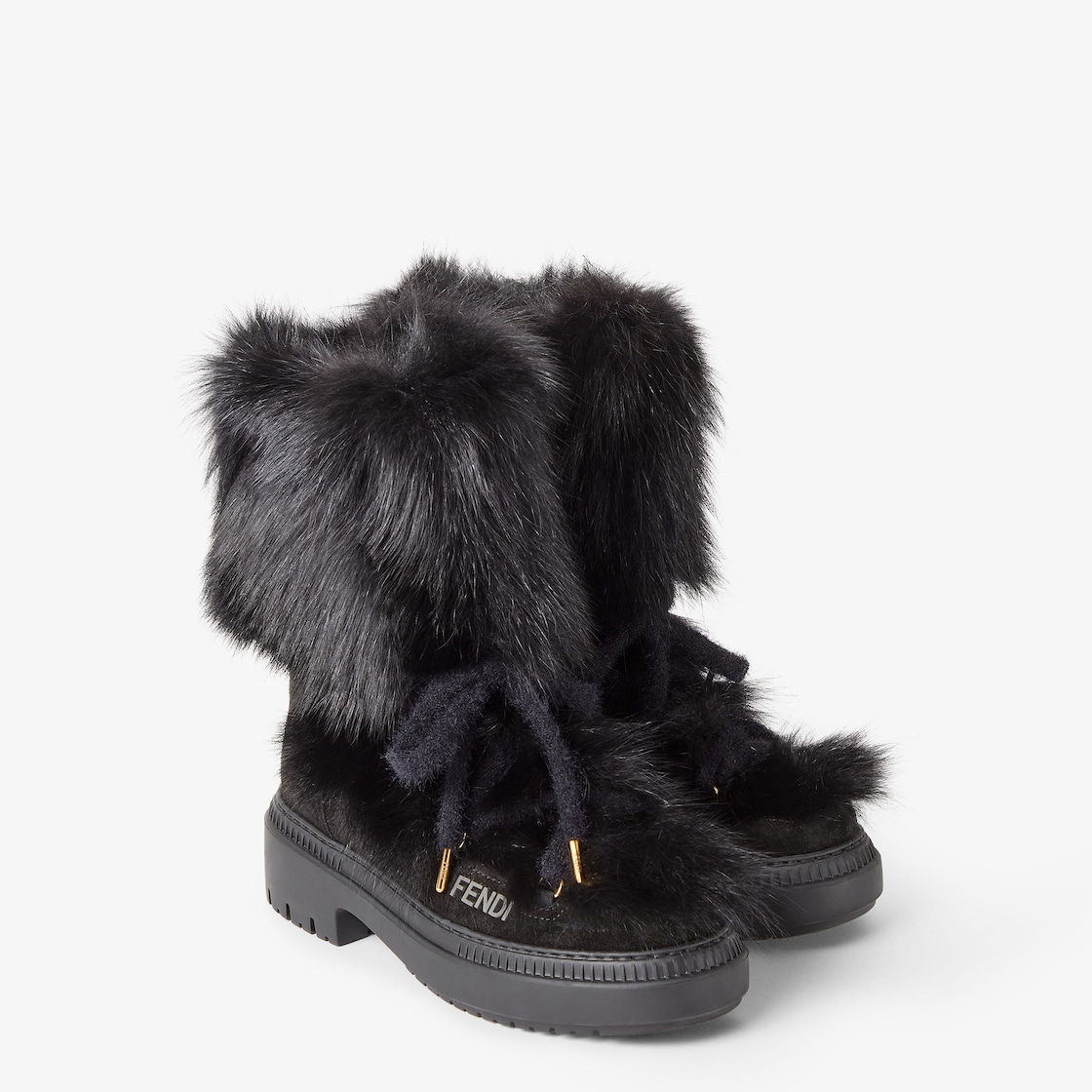 Apres Chic Black fox fur boots Black - Image 5/6