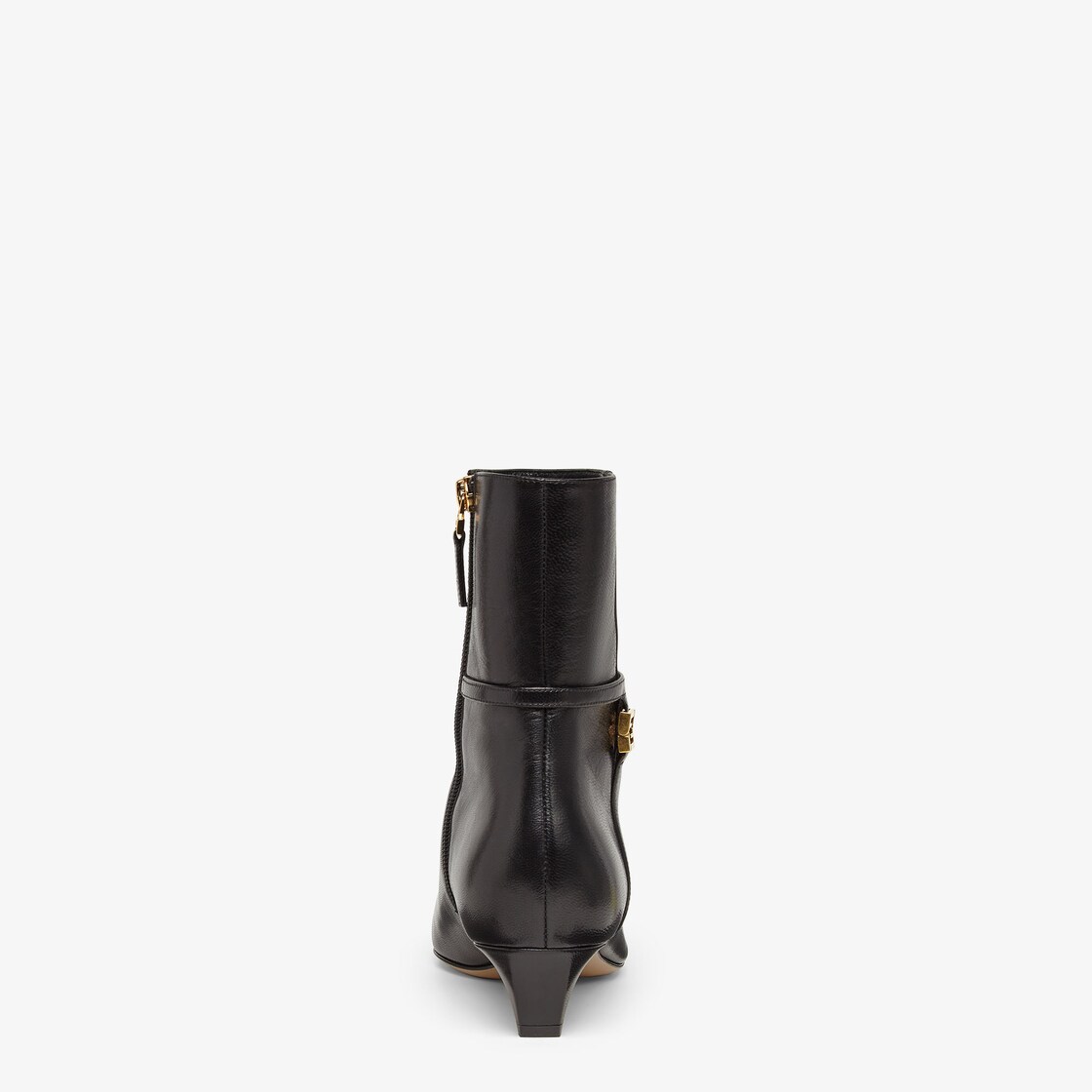 Fendi FFold Black leather low-heeled boots Black - Image 3/4