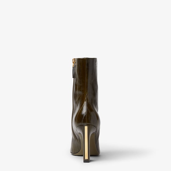 Fendi Ankle boot with internal zip in gold-finish metal | Thumbnail 3