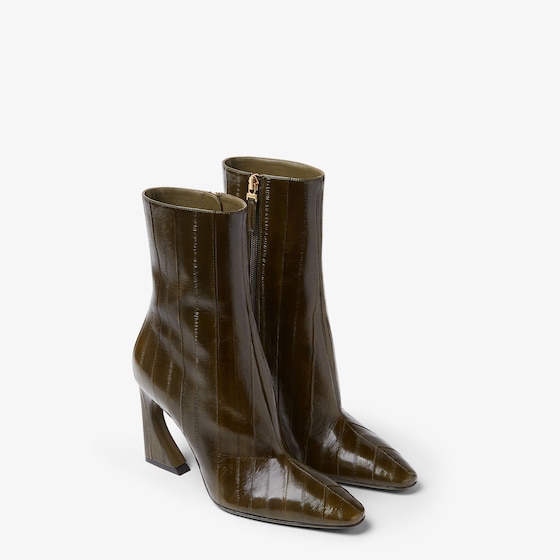 Fendi Ankle boot with internal zip in gold-finish metal | Thumbnail 4