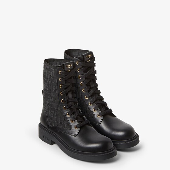 Fendi Filo biker boots with round toe | Thumbnail 4