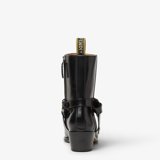 Fendi Two metal rings give the Double O ankle boot its | Thumbnail 3
