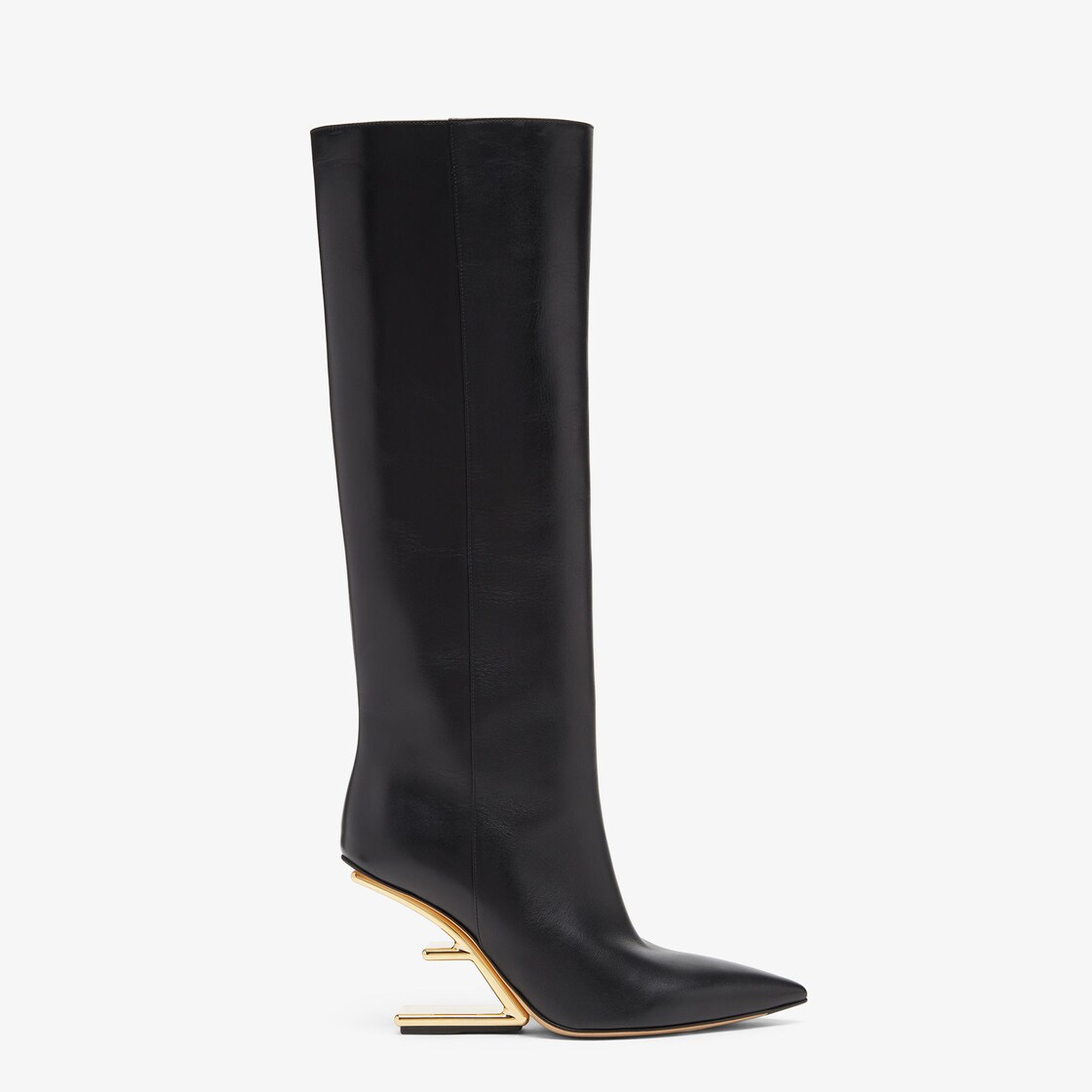 Fendi First - Black leather, high-heeled boots | Fendi