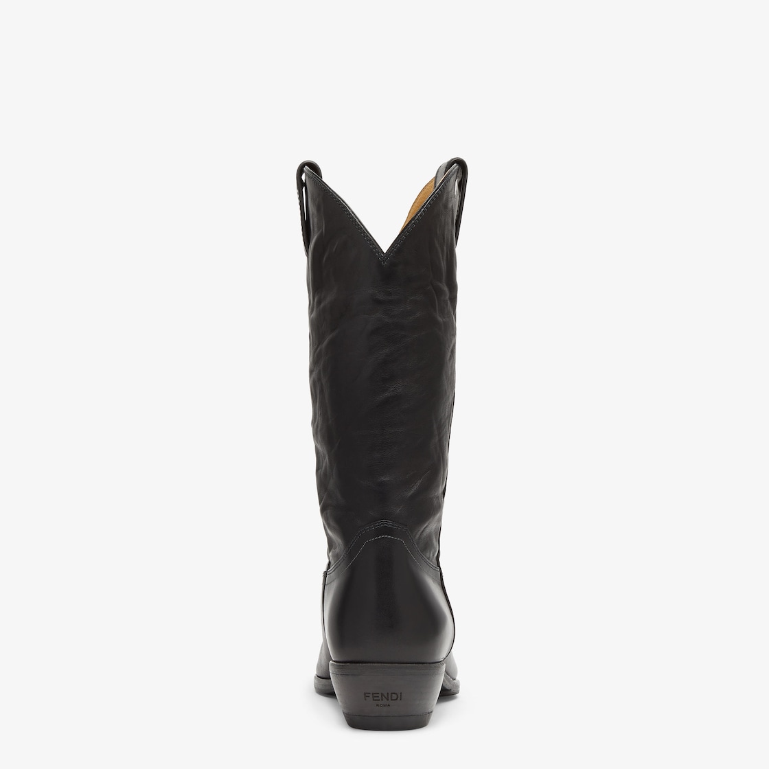 Fendi cowboy boots clearance black