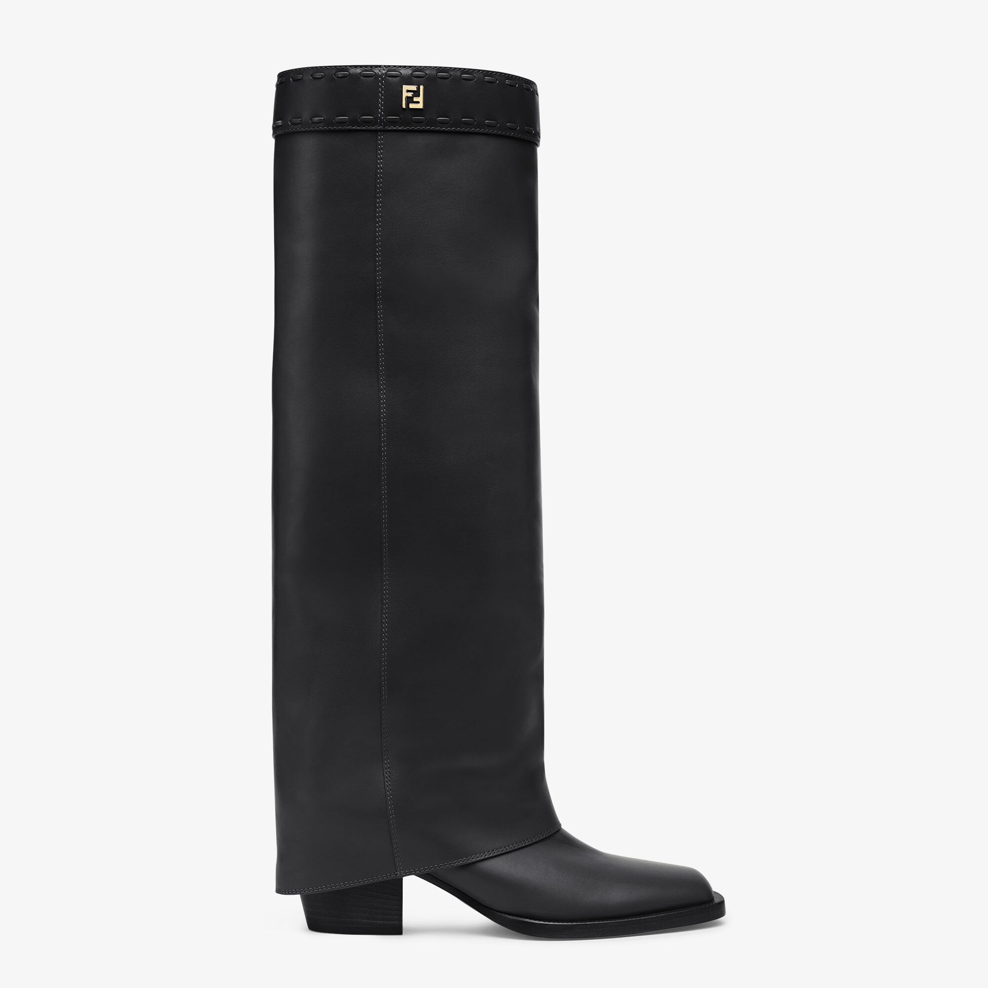 1,5k Authentic Fendi Rockoko FF Zucca Leather Over The Knee