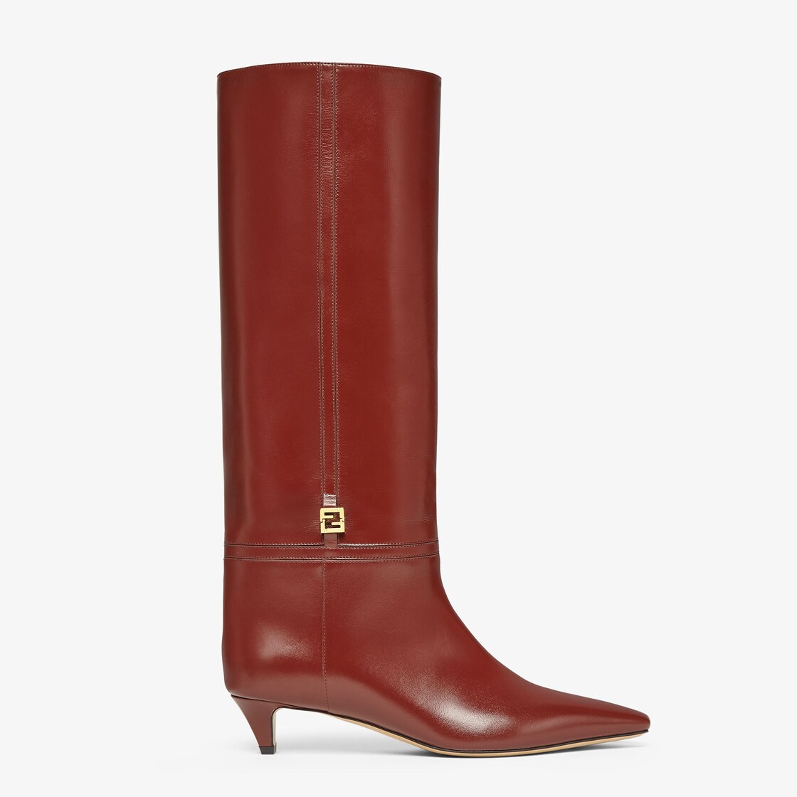 Fendi FFold Brown leather low-heeled boots Brown - Image 1/6