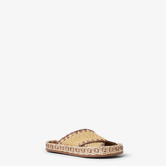 Fendi Flat slides with large intersecting bands | Thumbnail 2