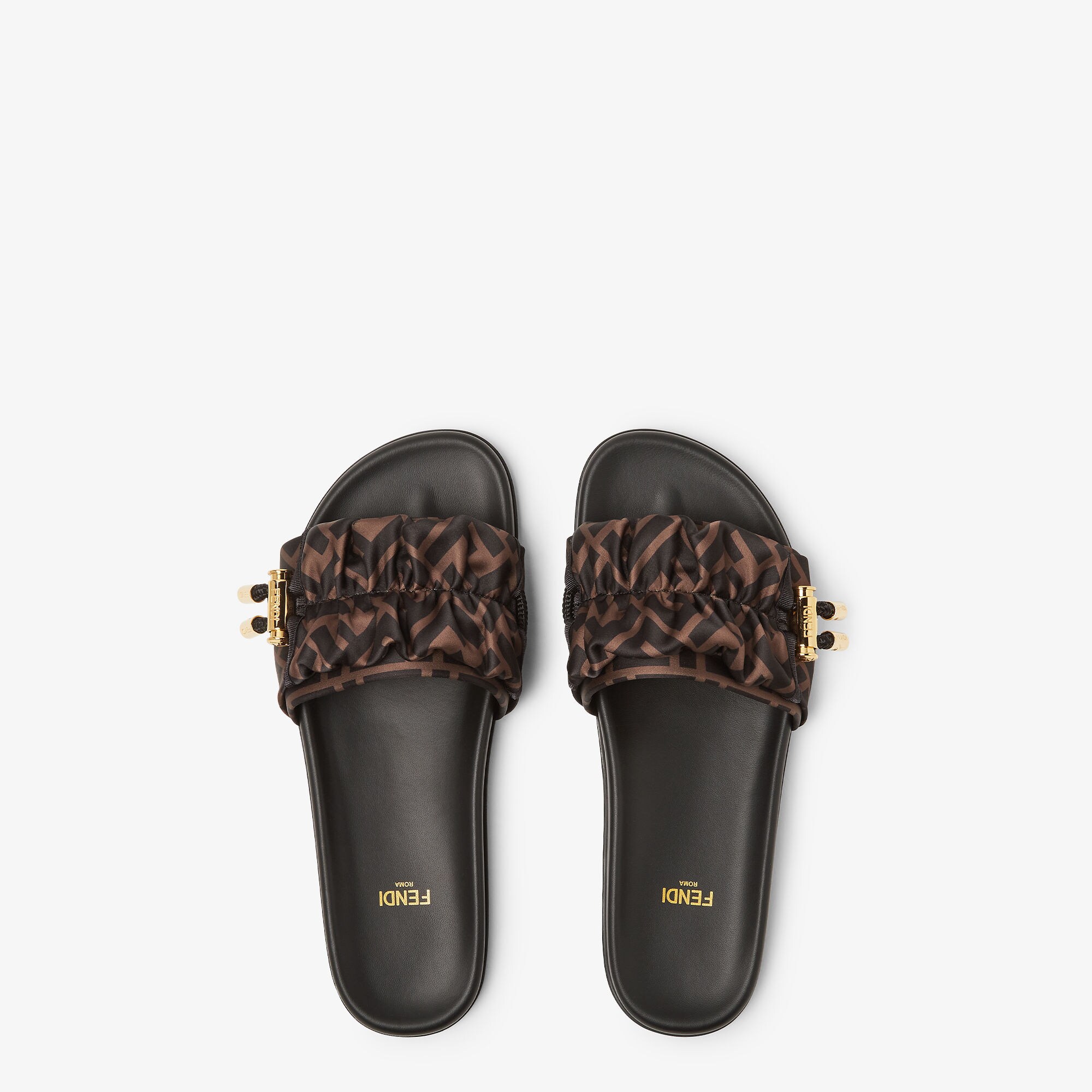 サンダル・ミュール FENDI SS25 'Fendi Feel' slides (8X8710AHGH F1SZ2) Fendi Feel Dual Strap Slide Sandal - Buff | Editorialist
