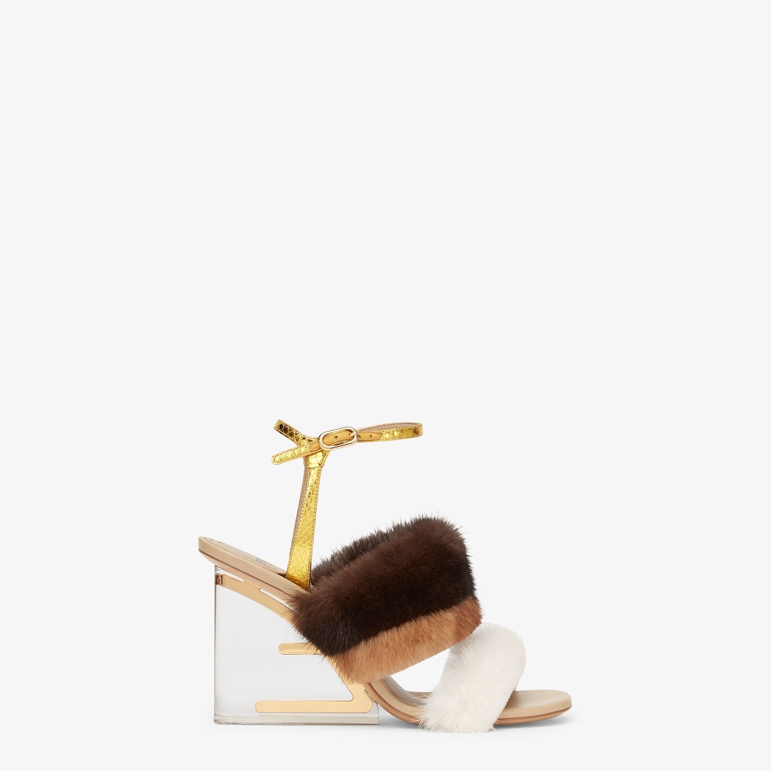 Fendi mink fur store heels