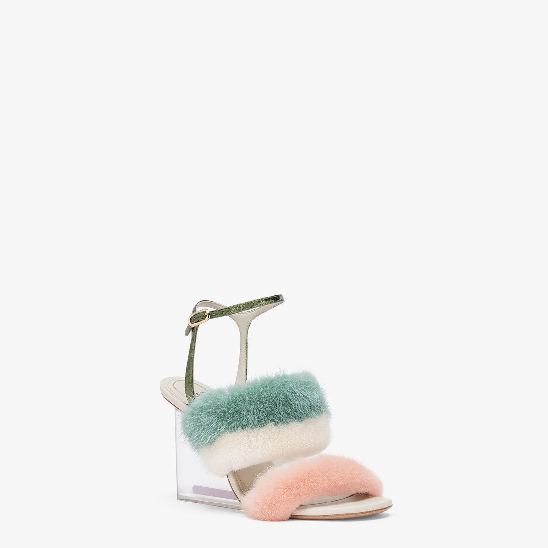 Fendi First Pink mink high-heeled sandals Pink - Image 2/4