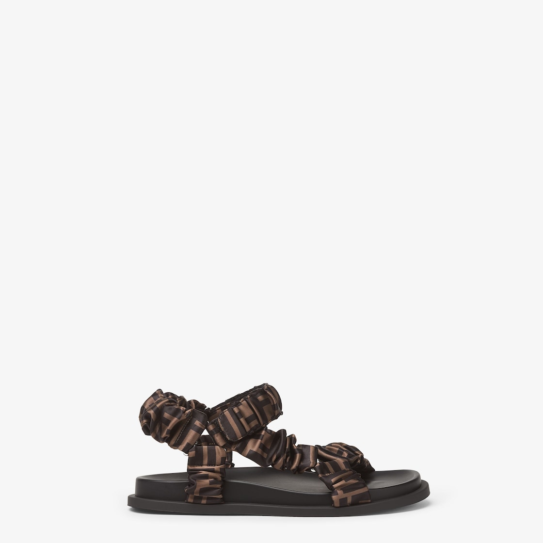 Fendi Feel Brown satin sandals Fendi