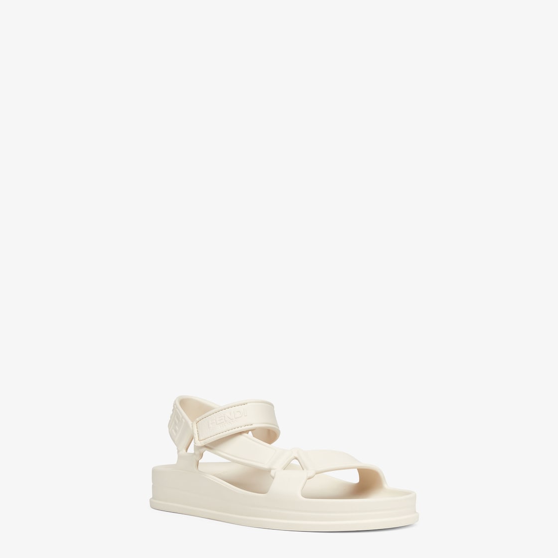 Fendi feel discount white leather slides