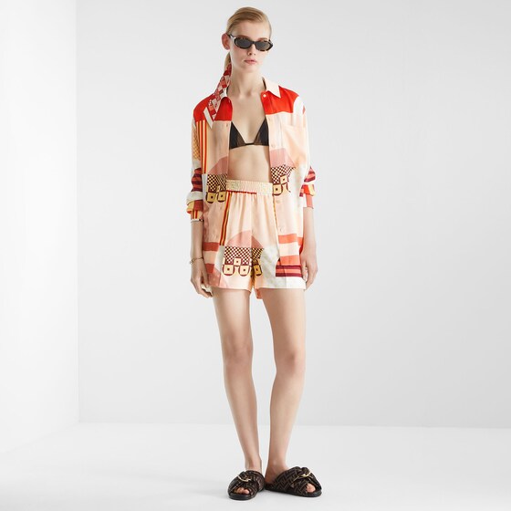 Fendi Padded double-band flat slides with decorative D-ring | Thumbnail 5