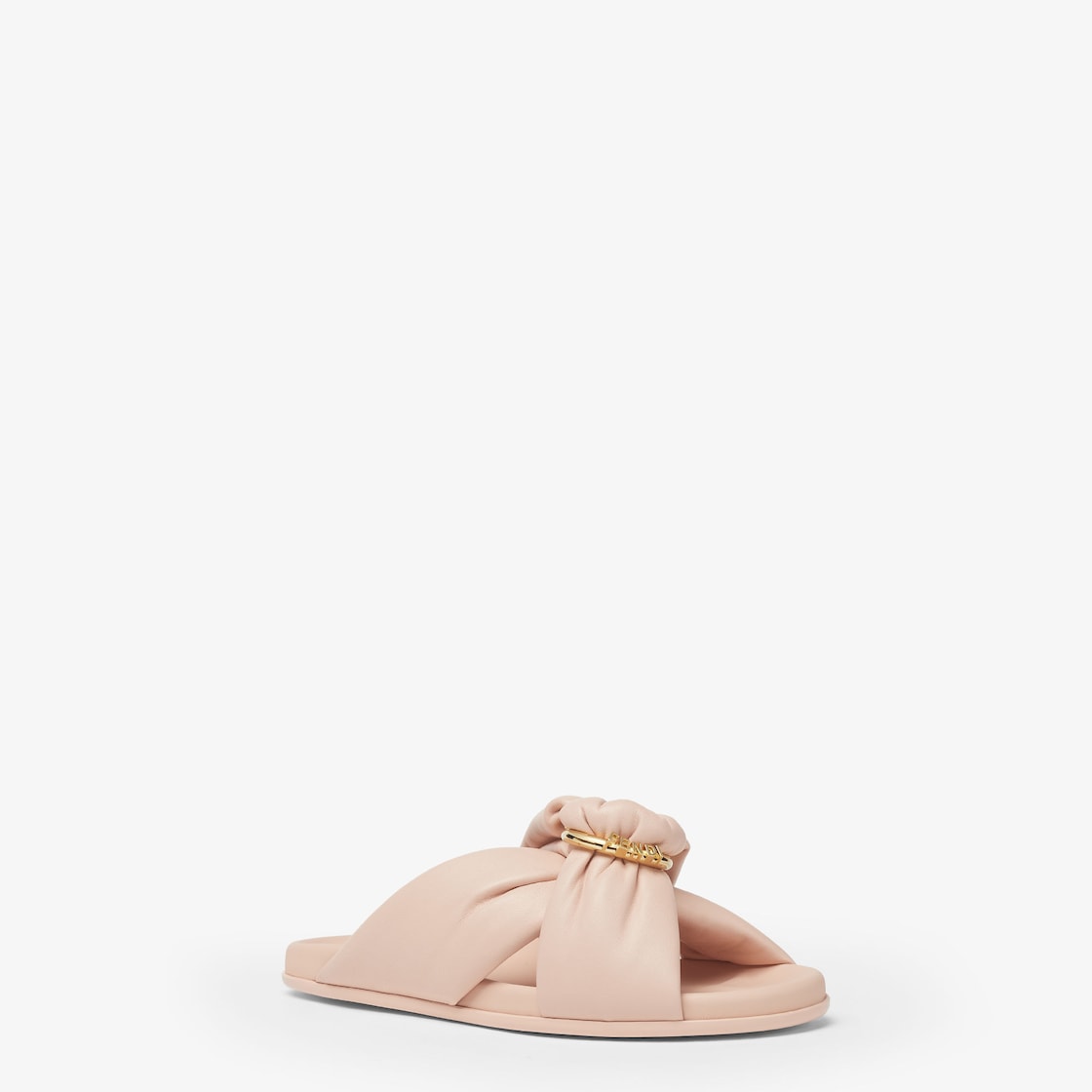 Fendi Feel Pink leather slides Pink - Image 2/5