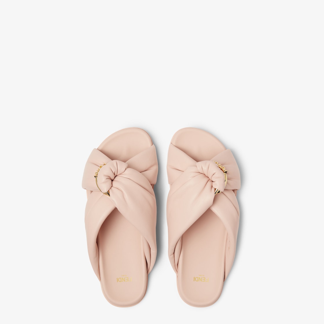 Fendi Feel Pink leather slides Pink - Image 4/5