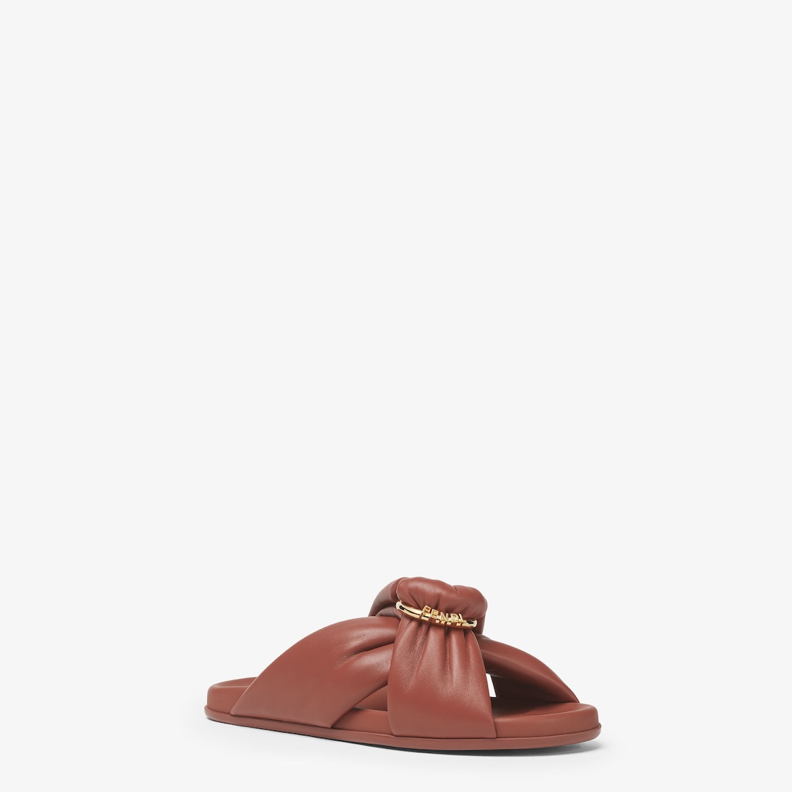 Fendi Feel Sienna leather slides Brown - Image 2/5