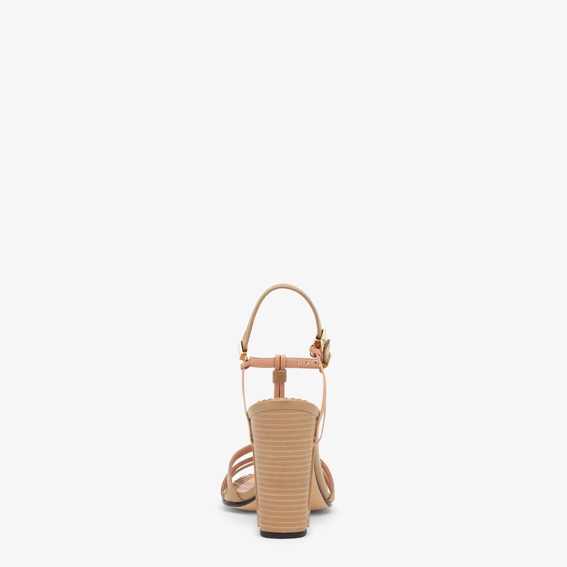 Delfina Beige leather high-heeled sandals Beige - Image 3/5