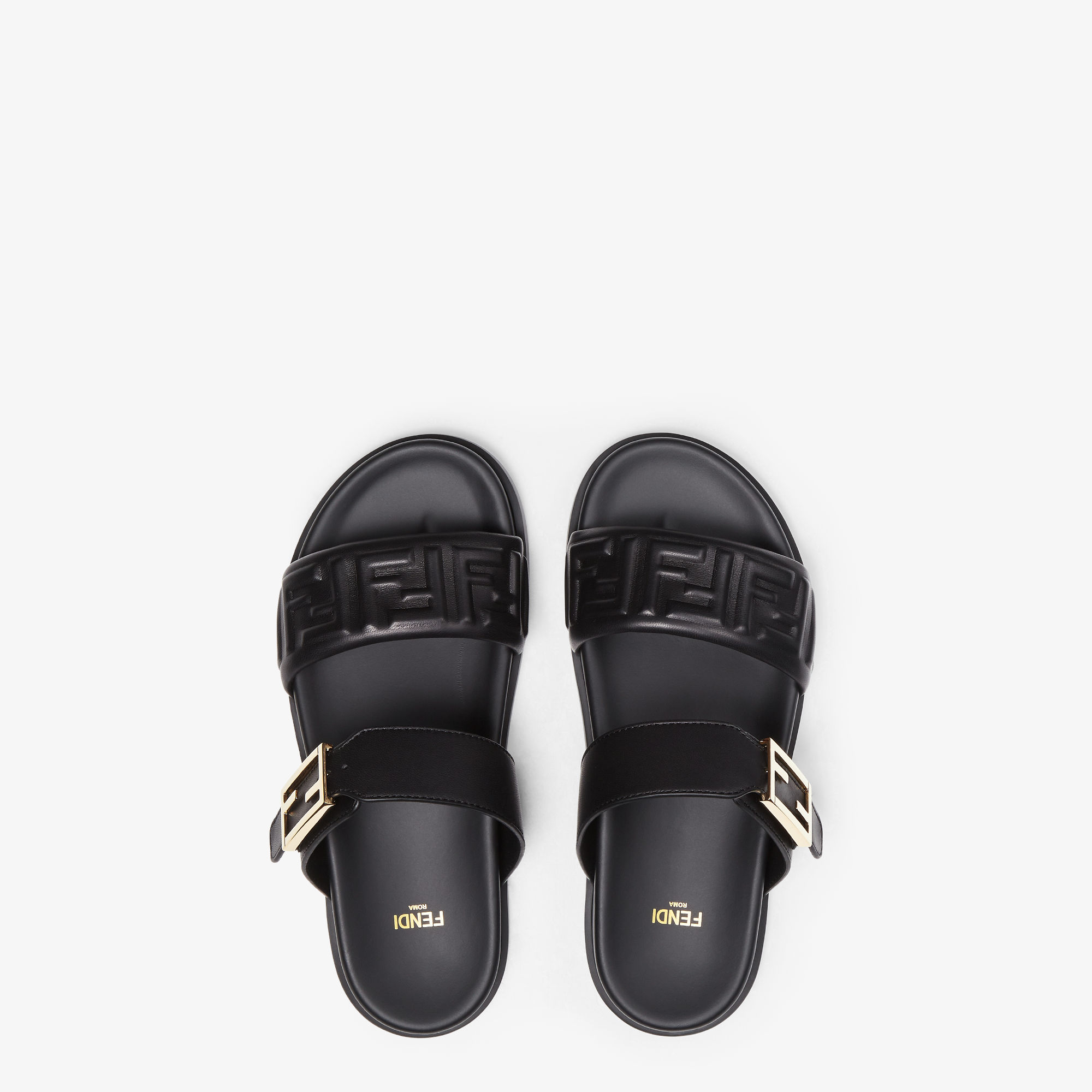 【FENDI】SANDALO NAPPA FF HF+NAPPA◆8X8710ABOH Fendi Feel Leather Black | Fendi