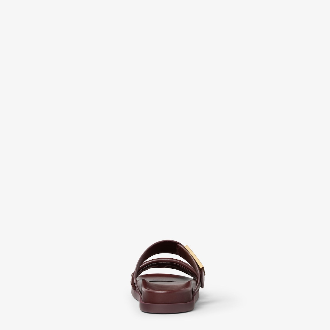 Fendi Feel Burgundy nappa leather slides Red - Image 3/4
